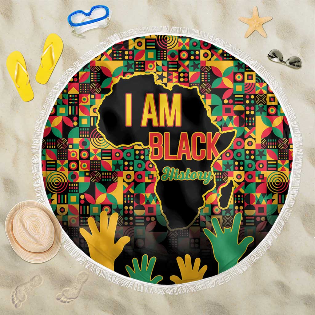 Black History Month Beach Blanket I'm Black And I'm Proud