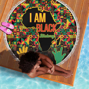 Black History Month Beach Blanket I'm Black And I'm Proud