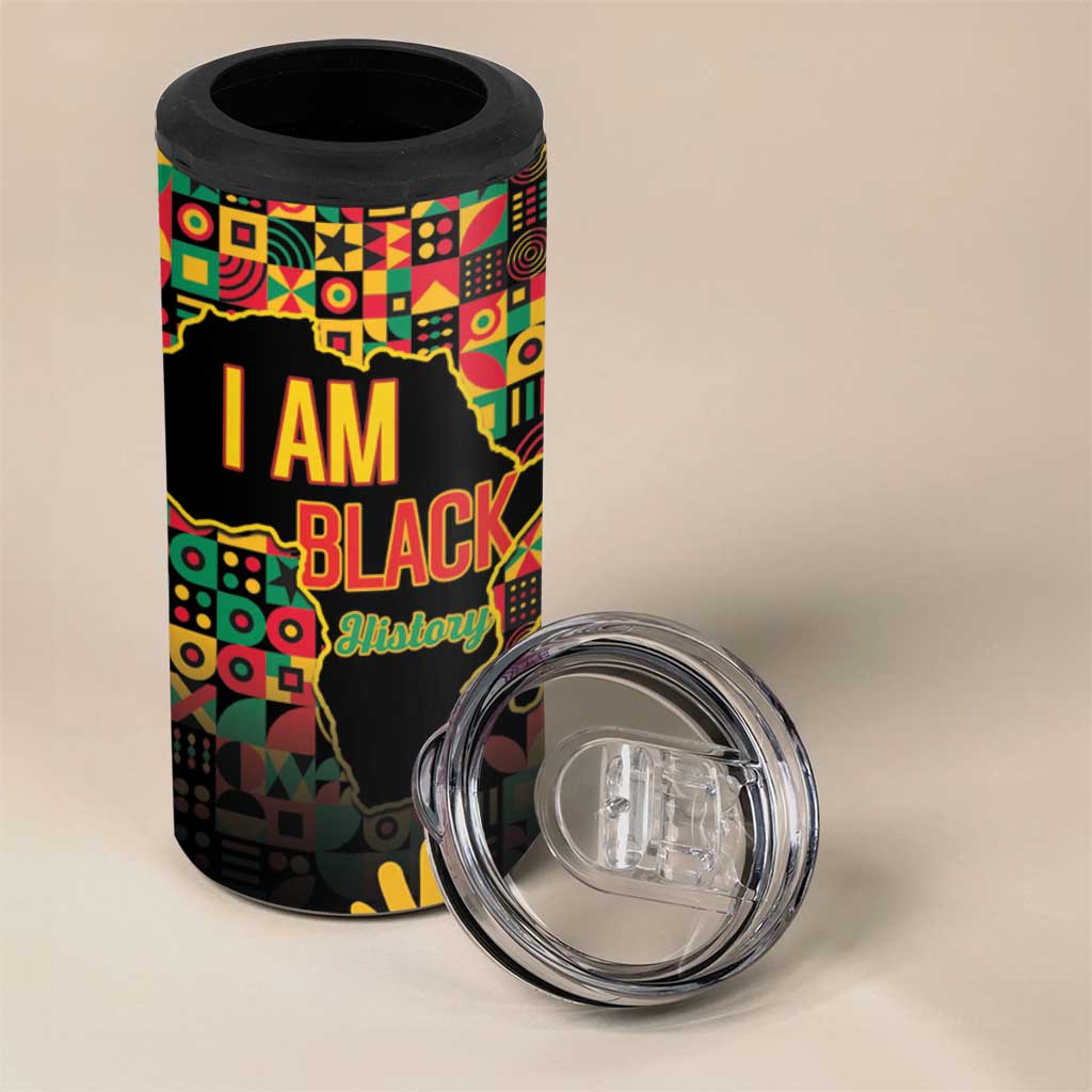 Black History Month 4 in 1 Can Cooler Tumbler I'm Black And I'm Proud