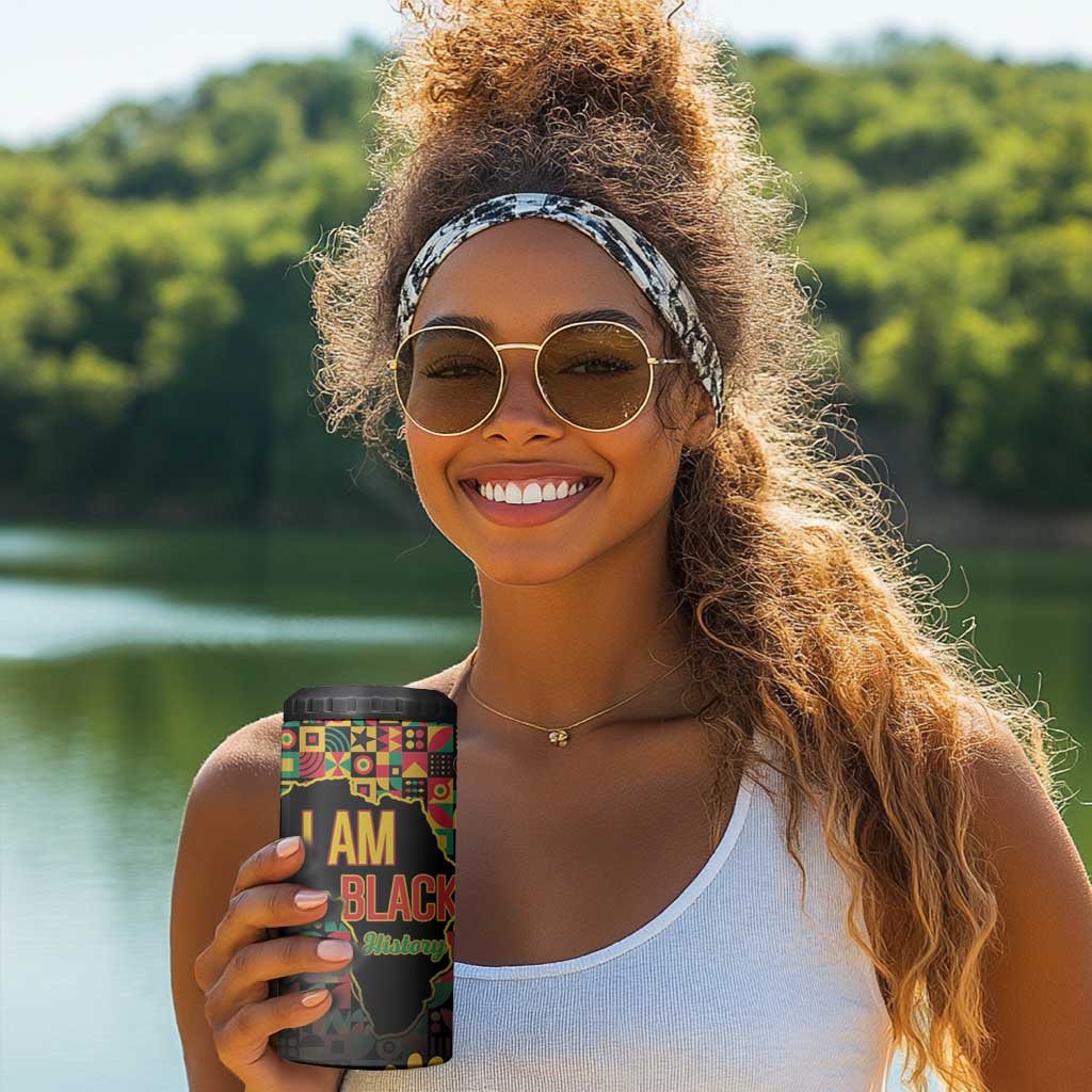Black History Month 4 in 1 Can Cooler Tumbler I'm Black And I'm Proud