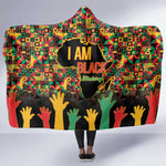 Black History Month Hooded Blanket I'm Black And I'm Proud