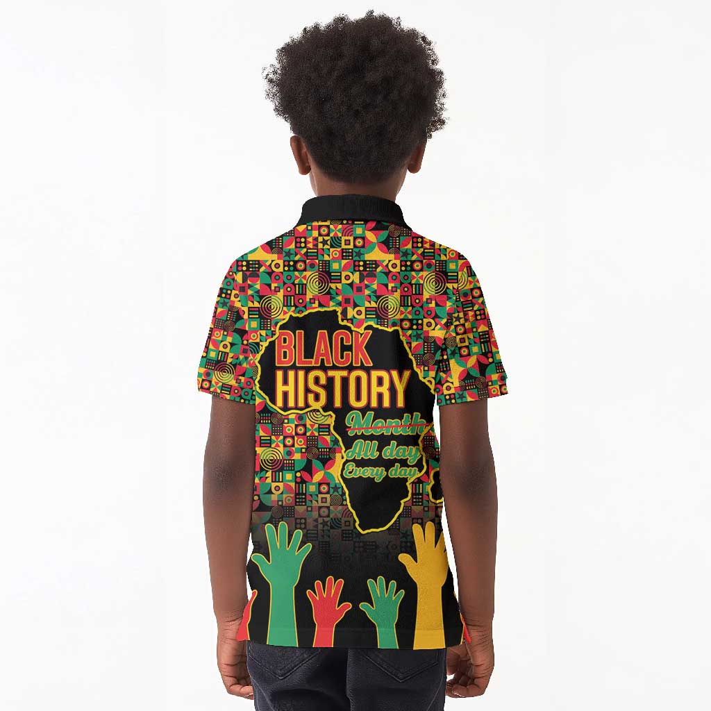 Black History Month Kid Polo Shirt I'm Black And I'm Proud