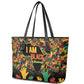 Black History Month Leather Tote Bag I'm Black And I'm Proud