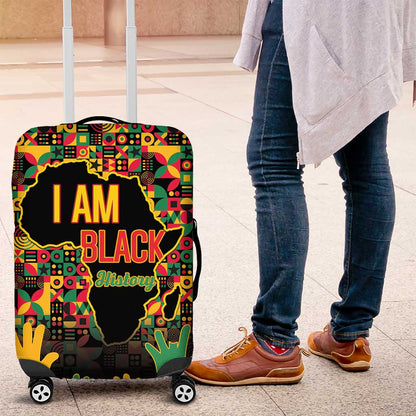 Black History Month Luggage Cover I'm Black And I'm Proud