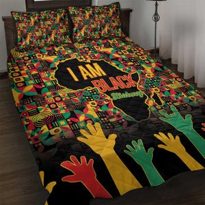 Black History Month Quilt Bed Set I'm Black And I'm Proud