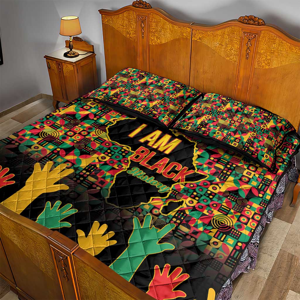 Black History Month Quilt Bed Set I'm Black And I'm Proud
