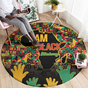 Black History Month Round Carpet I'm Black And I'm Proud
