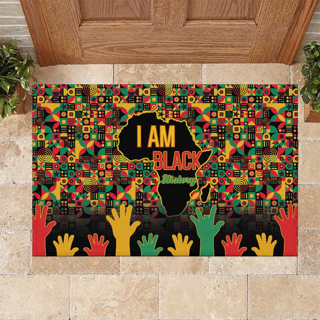 Black History Month Rubber Doormat I'm Black And I'm Proud