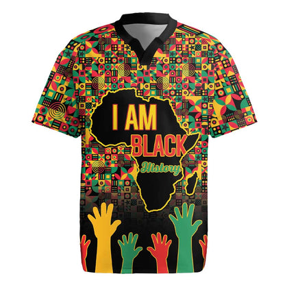 Black History Month Rugby Jersey I'm Black And I'm Proud