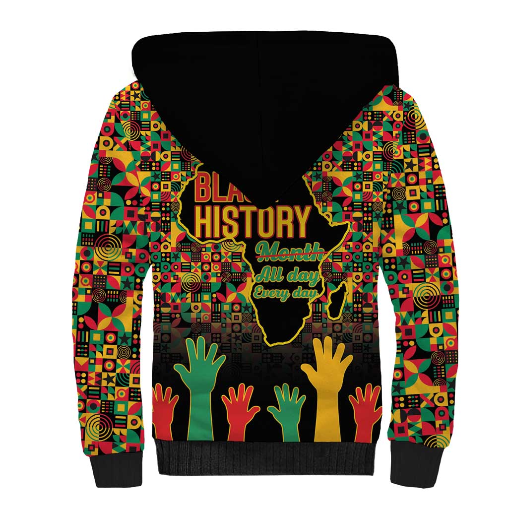 Black History Month Sherpa Hoodie I'm Black And I'm Proud