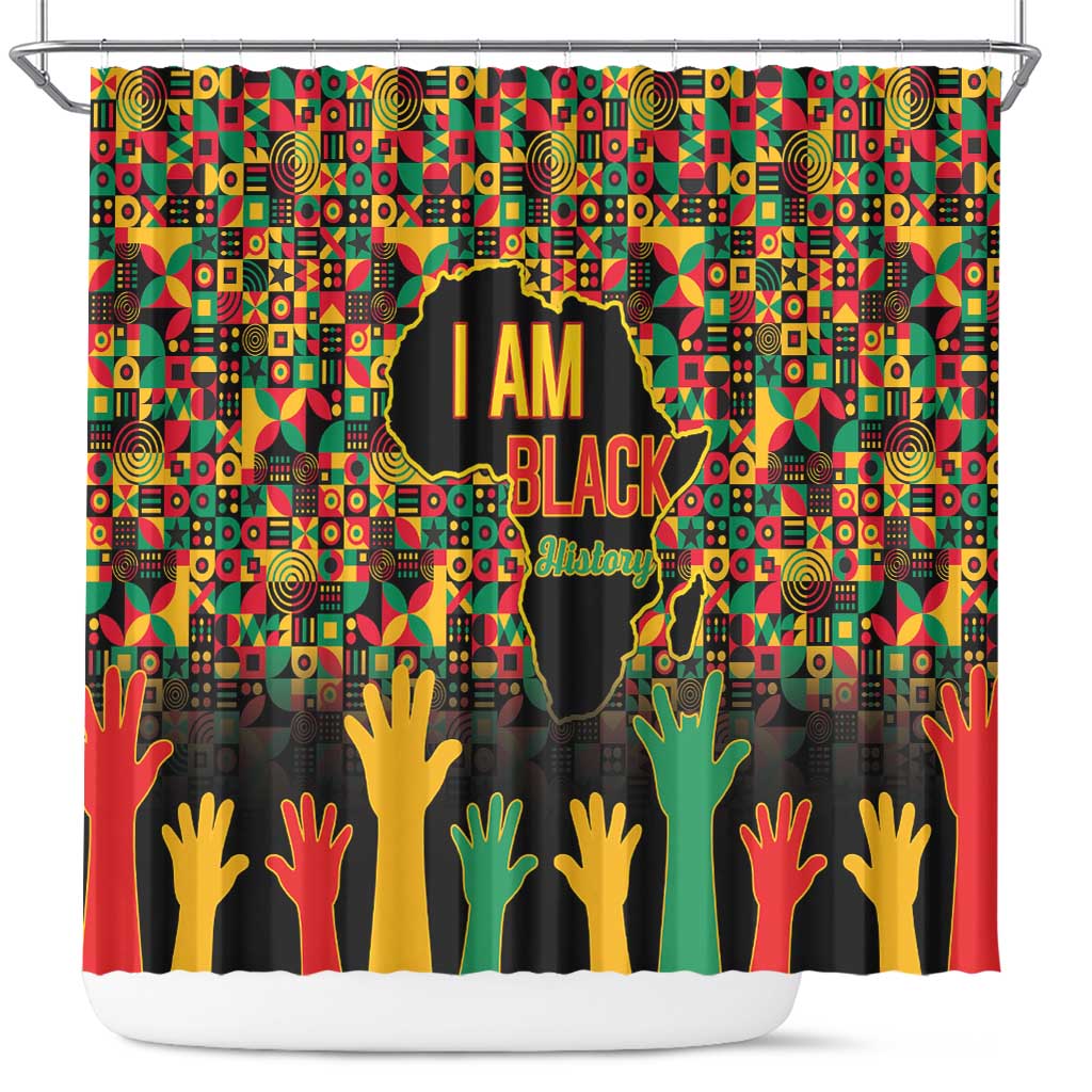 Black History Month Shower Curtain I'm Black And I'm Proud