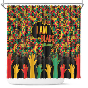 Black History Month Shower Curtain I'm Black And I'm Proud