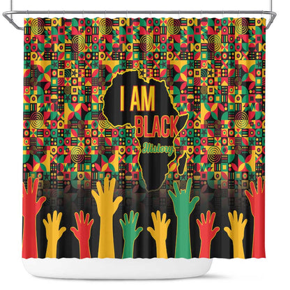 Black History Month Shower Curtain I'm Black And I'm Proud