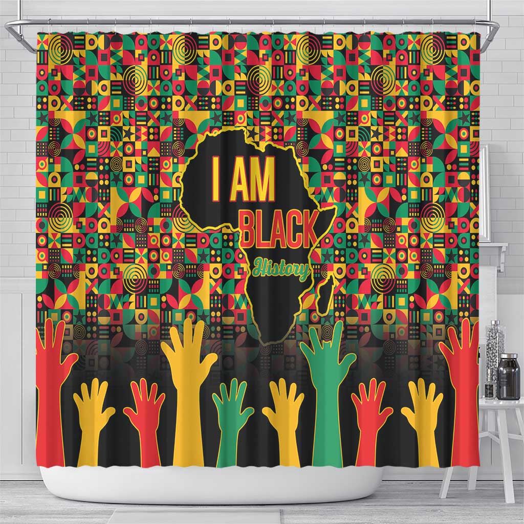 Black History Month Shower Curtain I'm Black And I'm Proud