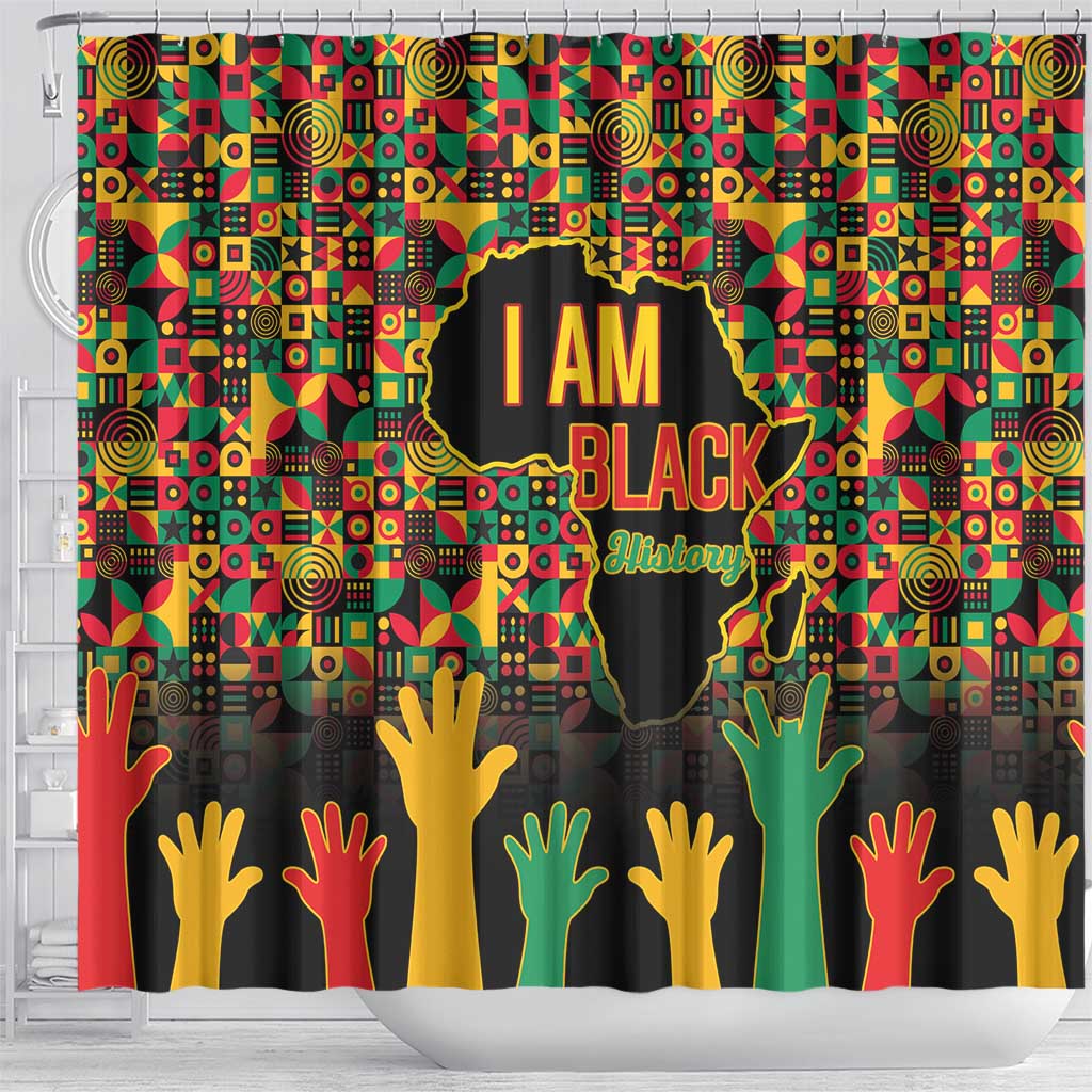 Black History Month Shower Curtain I'm Black And I'm Proud