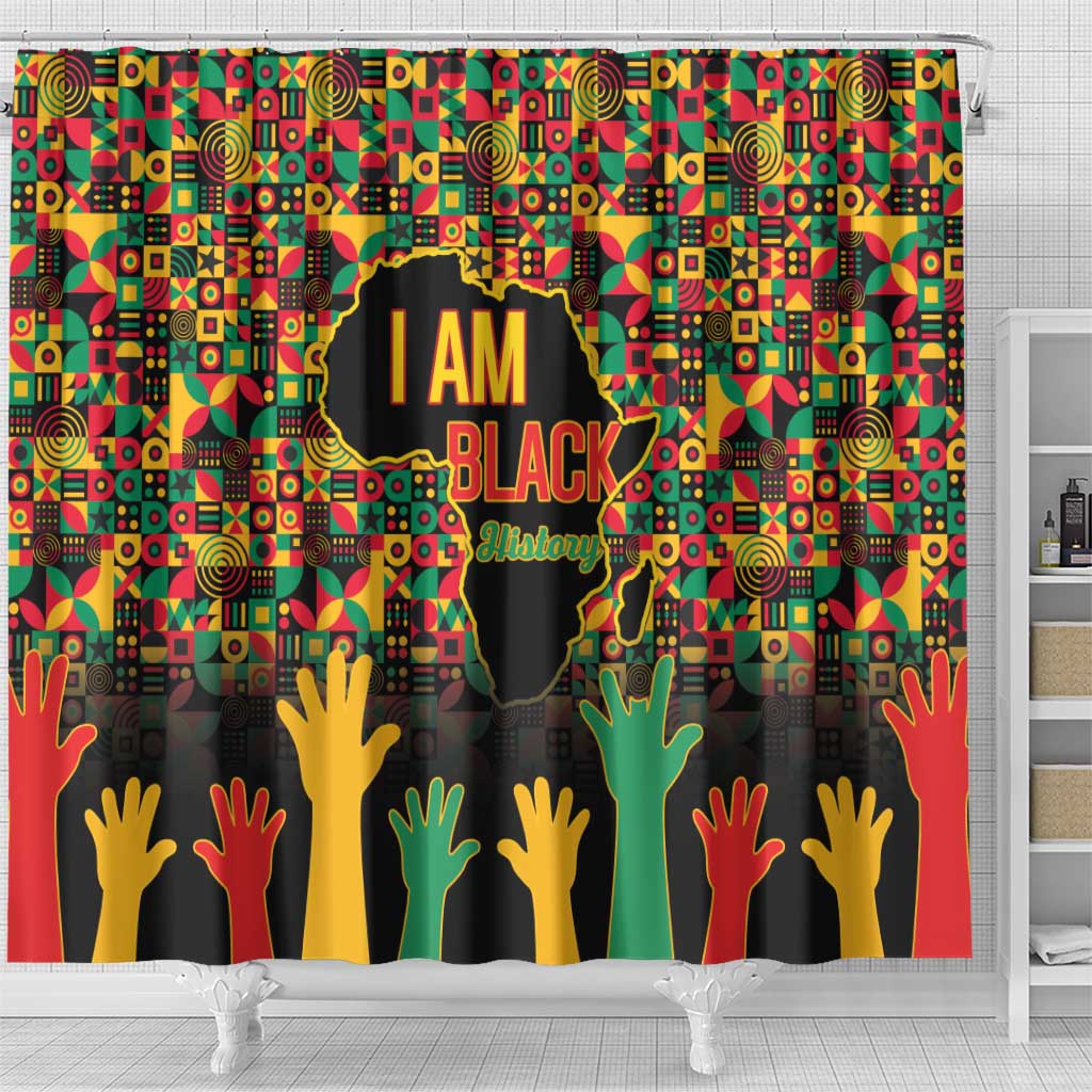 Black History Month Shower Curtain I'm Black And I'm Proud