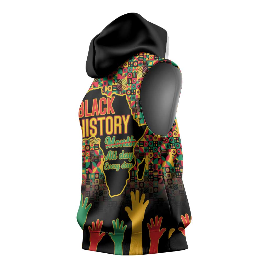 Black History Month Sleeveless Hoodie I'm Black And I'm Proud - African Pride