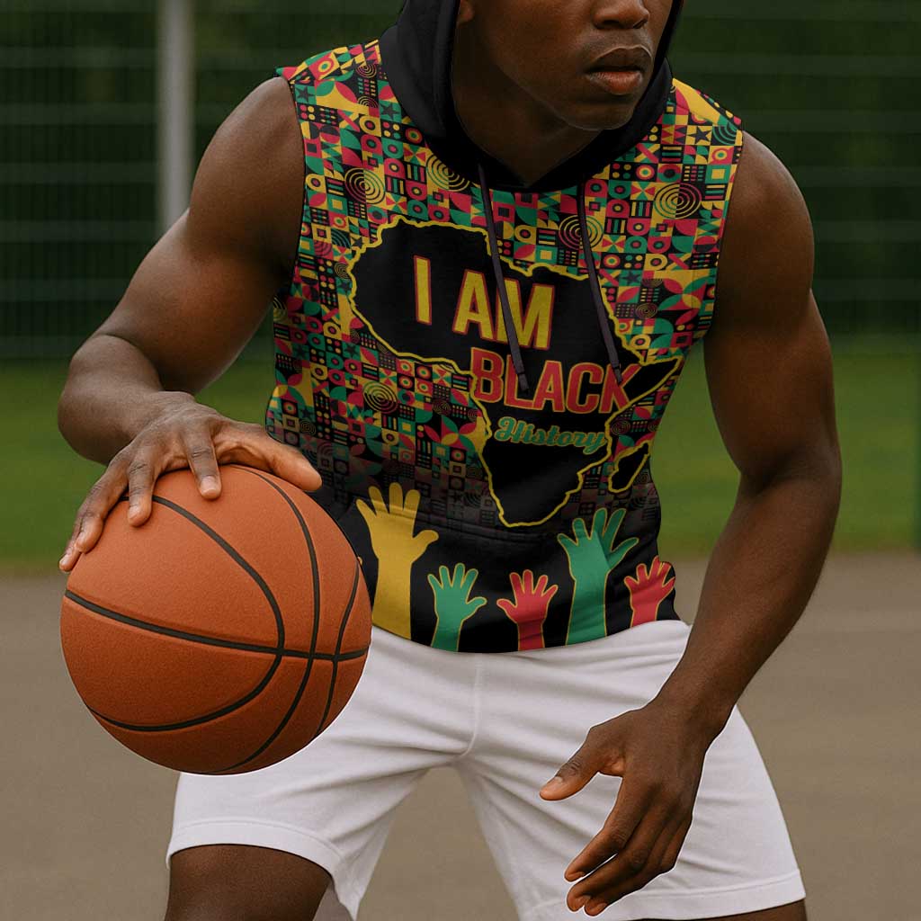 Black History Month Sleeveless Hoodie I'm Black And I'm Proud - African Pride