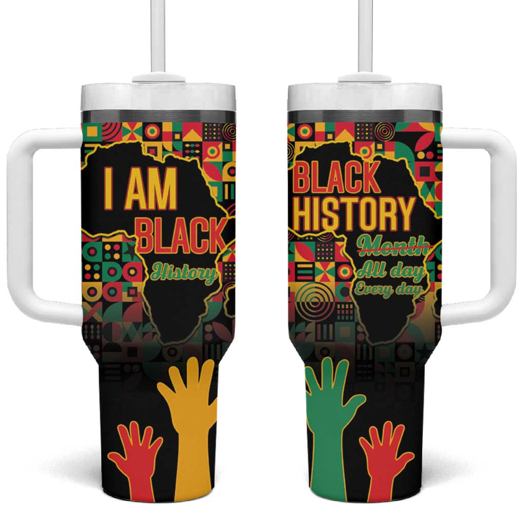 Black History Month Tumbler With Handle I'm Black And I'm Proud