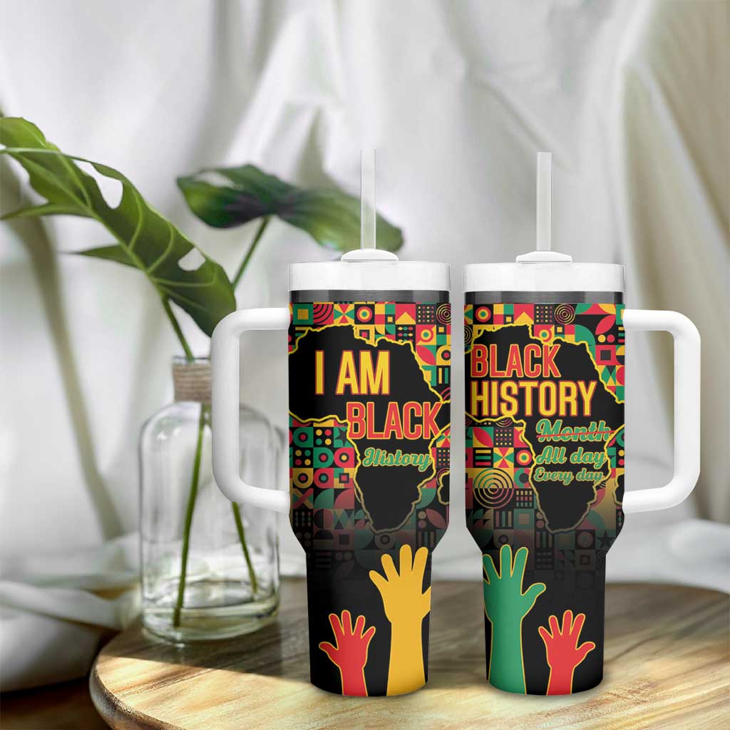 Black History Month Tumbler With Handle I'm Black And I'm Proud