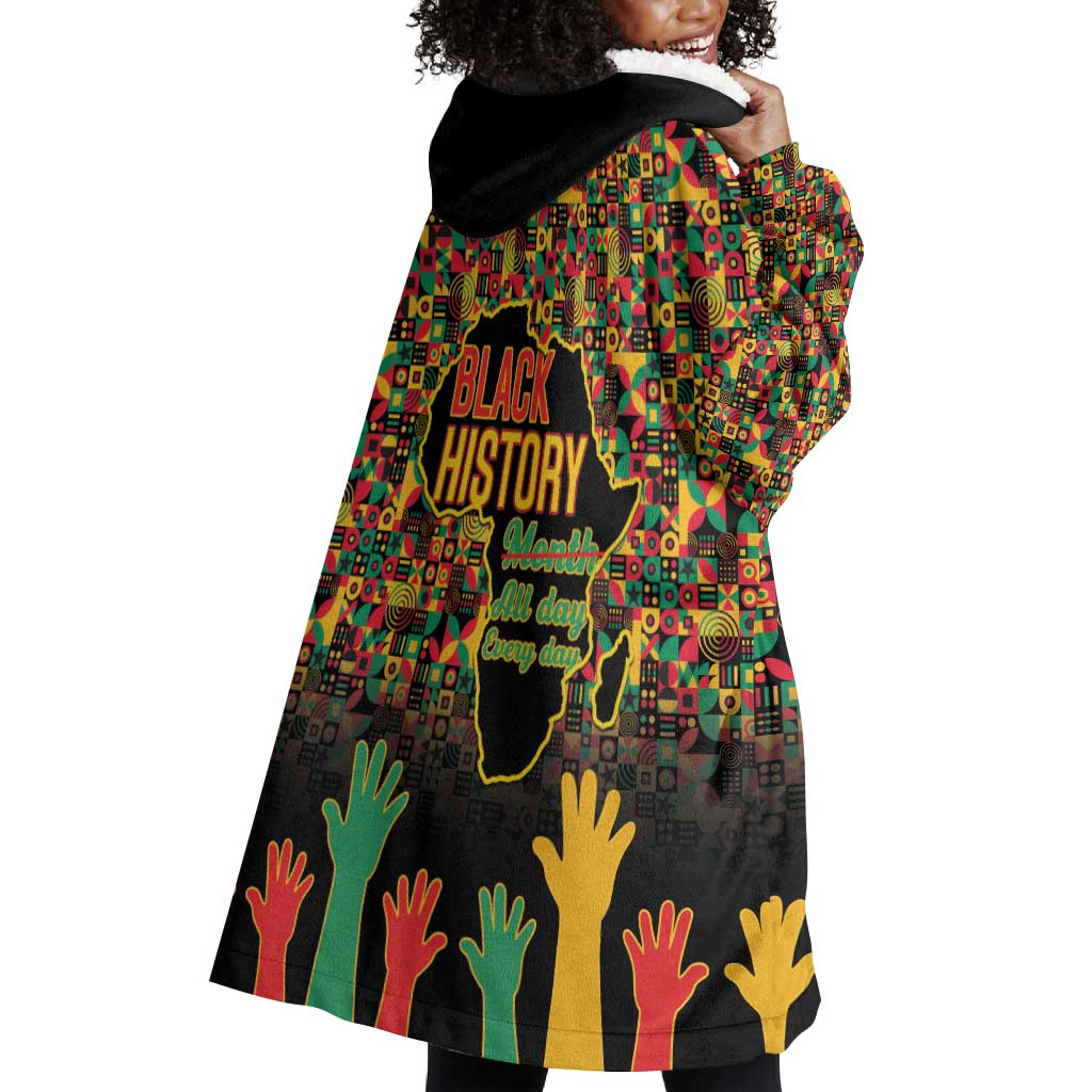 Black History Month Wearable Blanket Hoodie I'm Black And I'm Proud