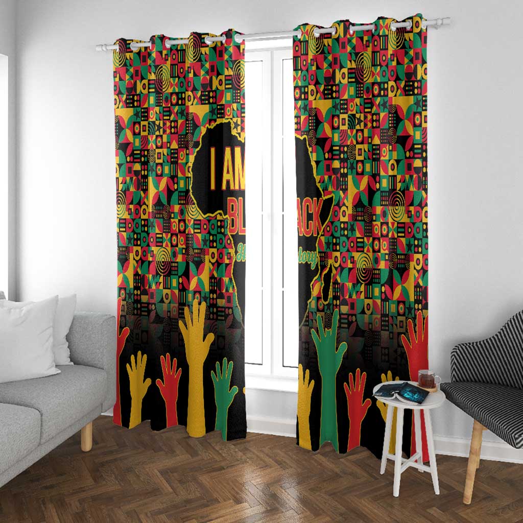 Black History Month Window Curtain I'm Black And I'm Proud