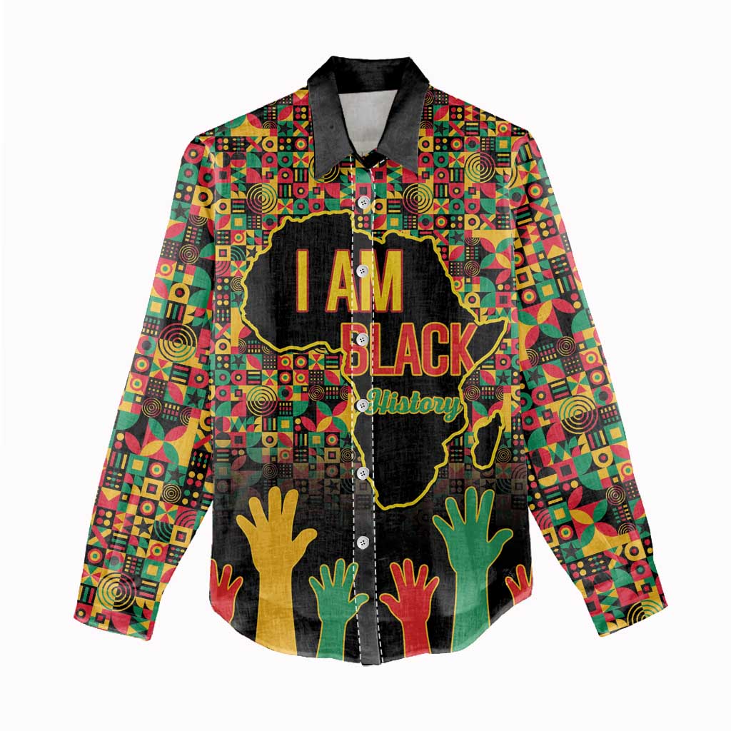 Black History Month Women Casual Shirt I'm Black And I'm Proud LT15