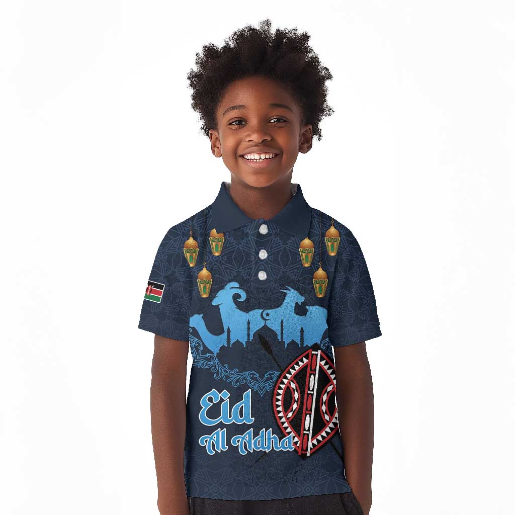 Happy Eid Al-Adha Kid Polo Shirt Kenya Mubarak