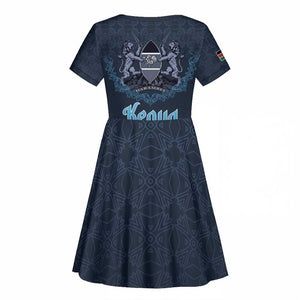 Happy Eid Al-Adha Kid Short Sleeve Dress Kenya Mubarak