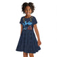 Happy Eid Al-Adha Kid Short Sleeve Dress Kenya Mubarak