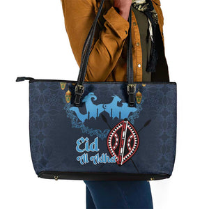 Happy Eid Al-Adha Leather Tote Bag Kenya Mubarak