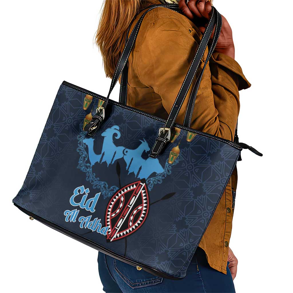 Happy Eid Al-Adha Leather Tote Bag Kenya Mubarak
