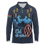 Happy Eid Al-Adha Long Sleeve Polo Shirt Kenya Mubarak
