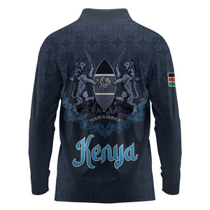 Happy Eid Al-Adha Long Sleeve Polo Shirt Kenya Mubarak