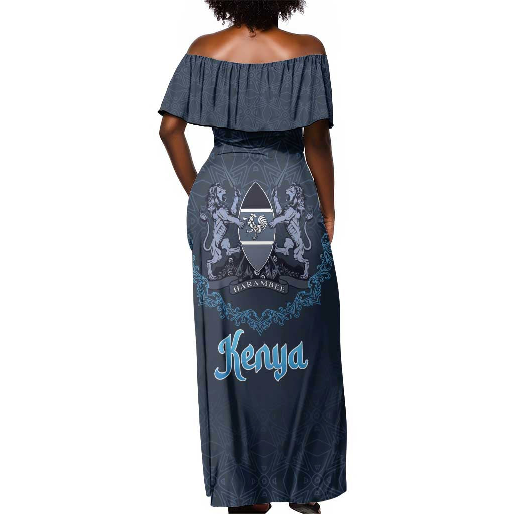 Happy Eid Al-Adha Off Shoulder Maxi Dress Kenya Mubarak