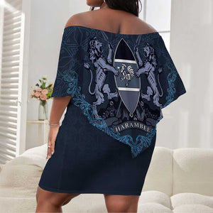 Happy Eid Al-Adha Off Shoulder Short Dress Kenya Mubarak