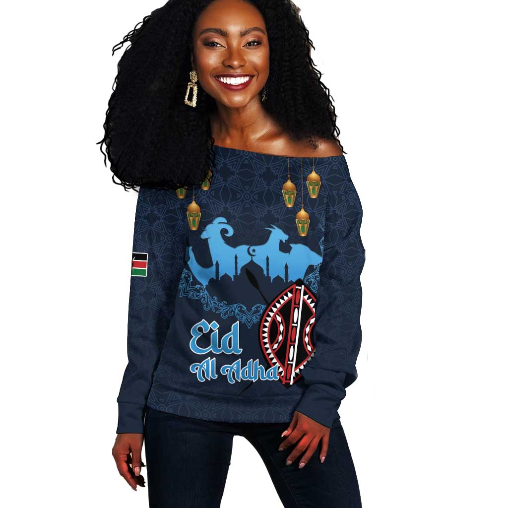 Happy Eid Al-Adha Off Shoulder Sweater Kenya Mubarak