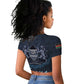 Happy Eid Al-Adha Raglan Cropped T shirt Kenya Mubarak