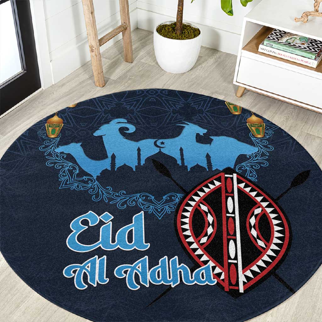 Happy Eid Al-Adha Round Carpet Kenya Mubarak