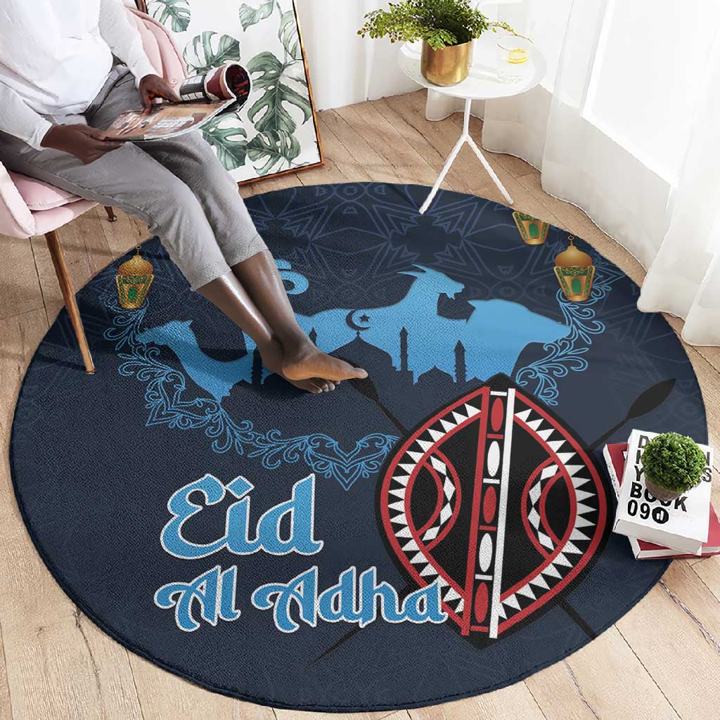 Happy Eid Al-Adha Round Carpet Kenya Mubarak