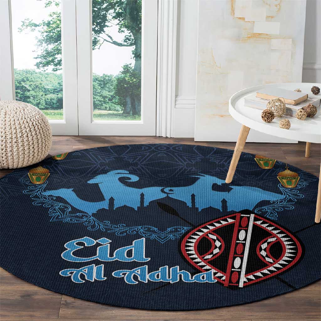 Happy Eid Al-Adha Round Carpet Kenya Mubarak