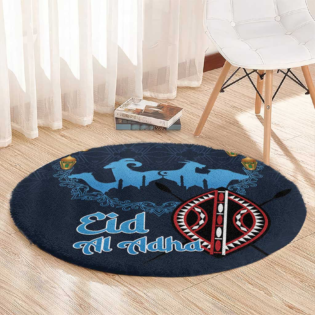 Happy Eid Al-Adha Round Carpet Kenya Mubarak