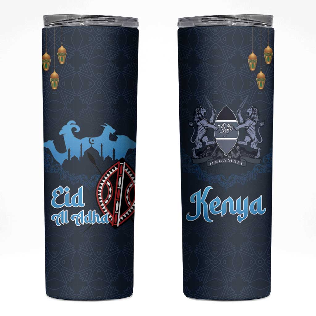 Happy Eid Al-Adha Skinny Tumbler Kenya Mubarak