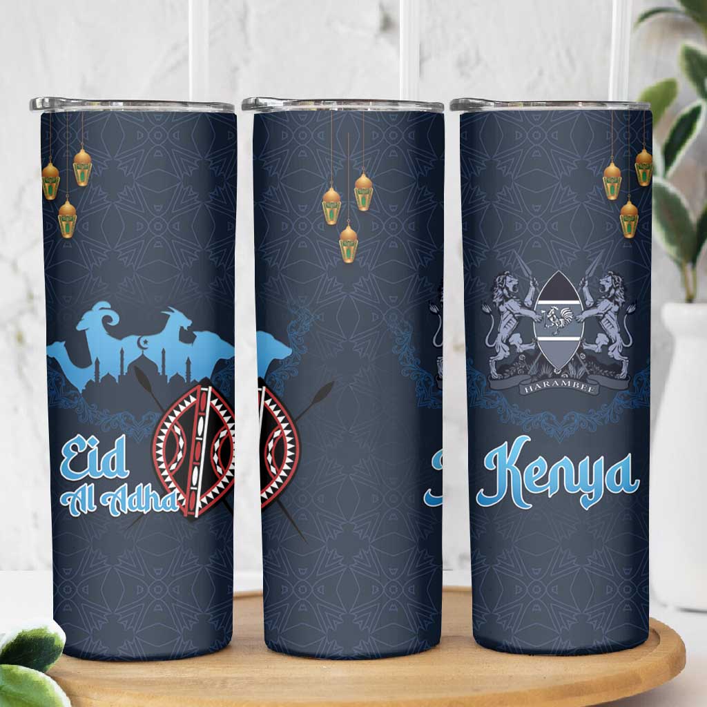 Happy Eid Al-Adha Skinny Tumbler Kenya Mubarak