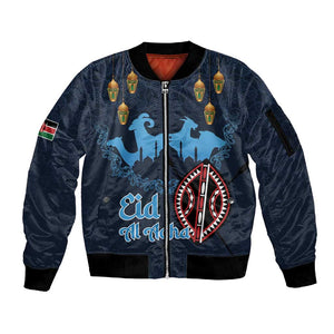 Happy Eid Al-Adha Sleeve Zip Bomber Jacket Kenya Mubarak