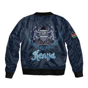 Happy Eid Al-Adha Sleeve Zip Bomber Jacket Kenya Mubarak