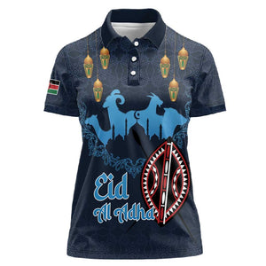 Happy Eid Al-Adha Women Polo Shirt Kenya Mubarak
