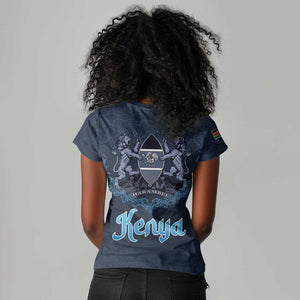 Happy Eid Al-Adha Women V-Neck T-Shirt Kenya Mubarak