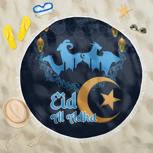 Happy Eid Al-Adha Beach Blanket Algeria Mubarak