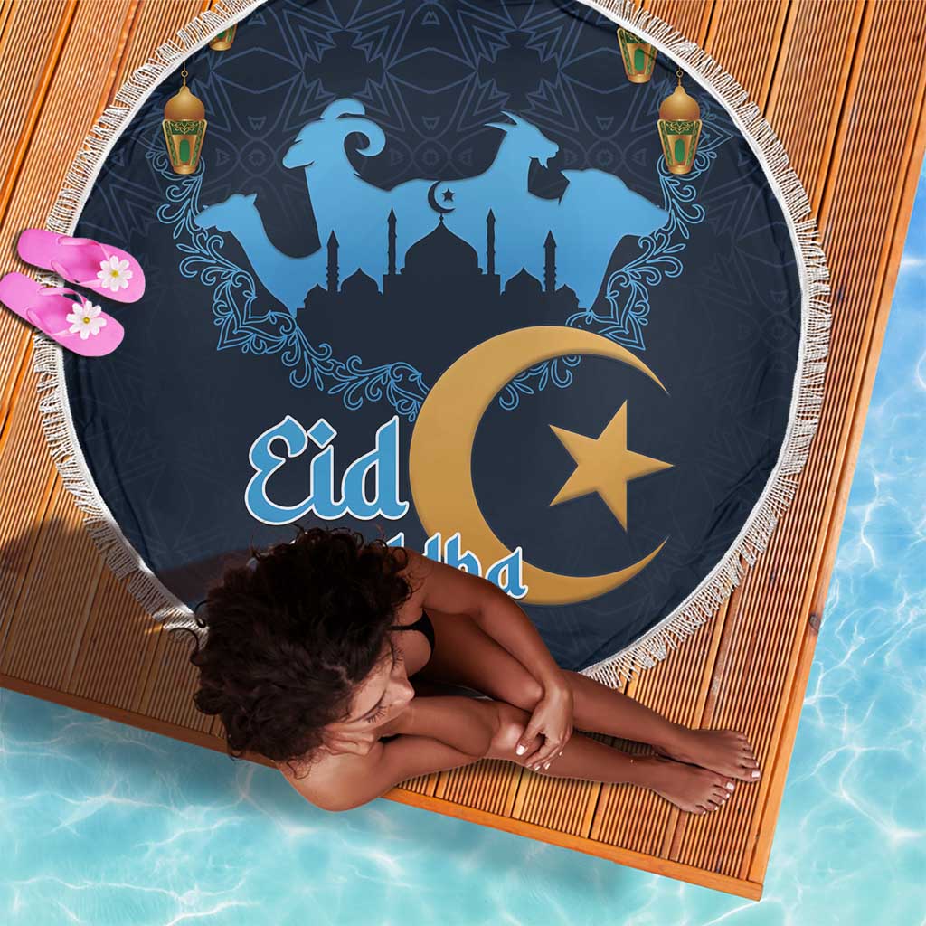 Happy Eid Al-Adha Beach Blanket Algeria Mubarak